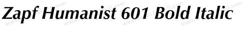 Zapf Humanist 601 Bold Italic BT字体转换